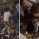 At a Donald Trump rally in Fayetteville, N.C., on March 9, 2016, a Trump supporter, wearing the cowboy hat, vest and pink shirt, punches a protester in the face as he is being escorted out of the building; security tackles and arrests the victim after he is hit.
Twitter